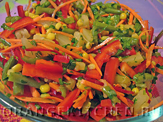 Готовый постный салат с кукурузой Вегетарианский салат с кукурузой: Фото 7